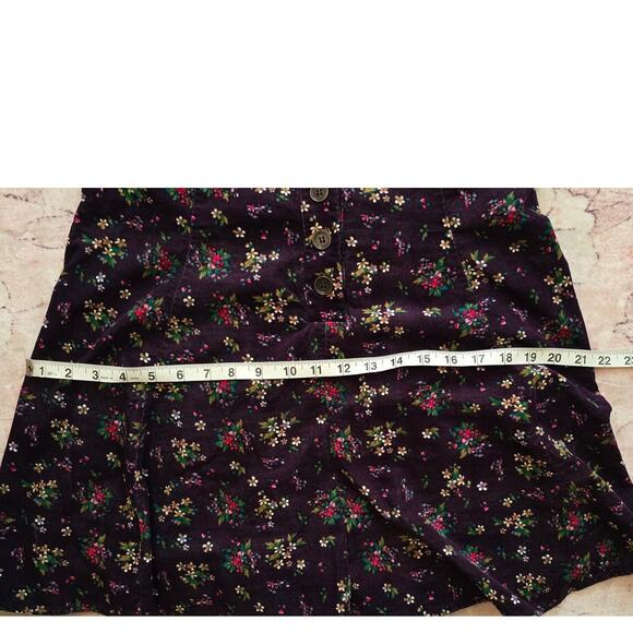 Free People Violet Visions Floral Corduroy Romper - XL - Picture 11 of 14